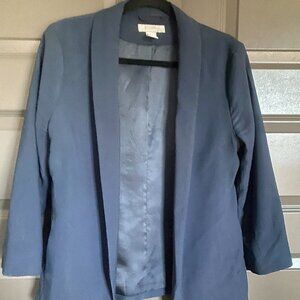 H&M Women's Open Blue Blazer